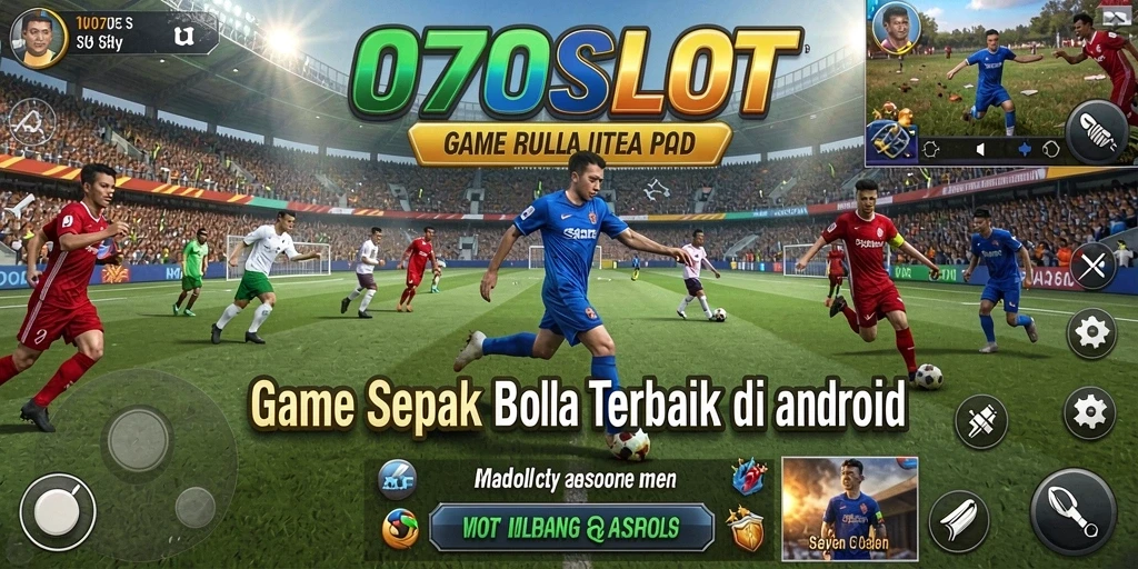 Screenshot menunjukkan aksi seru dalam pertandingan sepak bola.