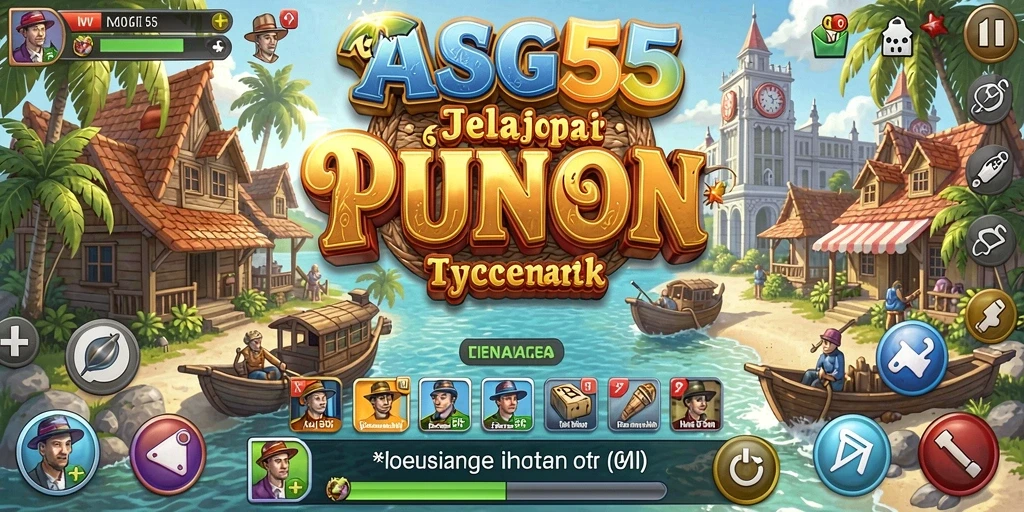 Tampilan gameplay menarik dari ASG55 yang menggambarkan manajemen bisnis.