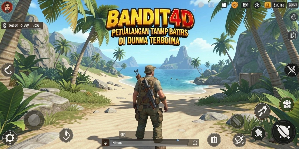 Screenshot menampilkan aksi seru dalam gameplay Open World BANDIT4D.