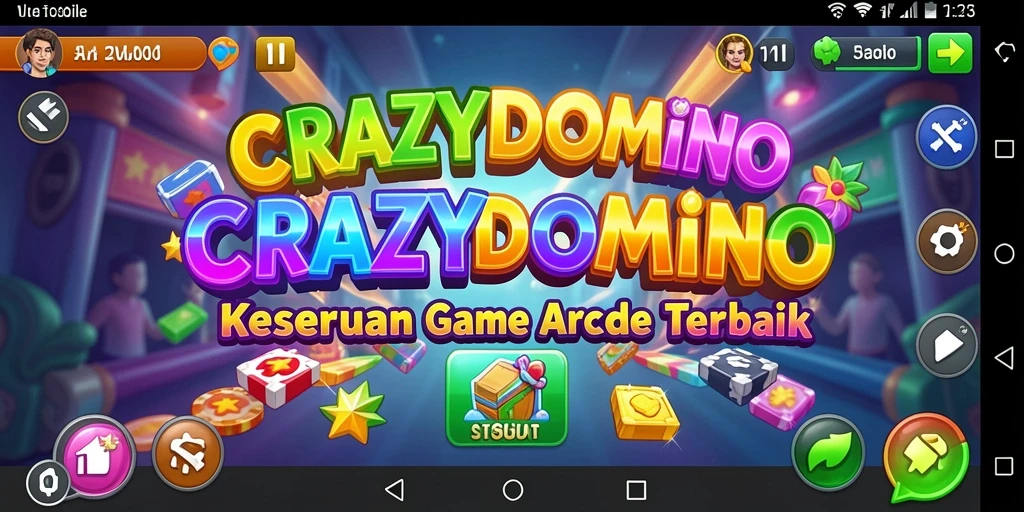 Tampilan gameplay seru di CRAZYDOMINO yang memikat pemain.
