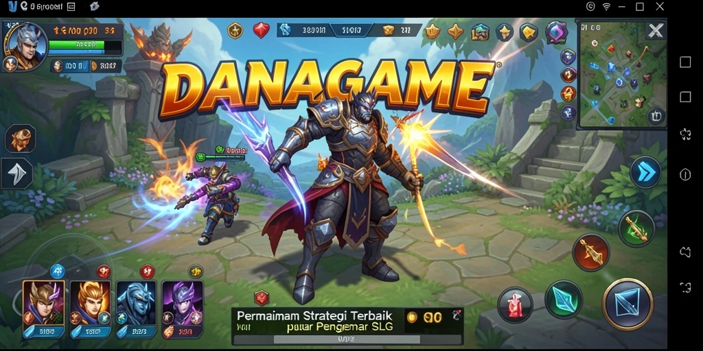 Tampilan gameplay mendebarkan dalam DANAGAME dengan strategi seru.