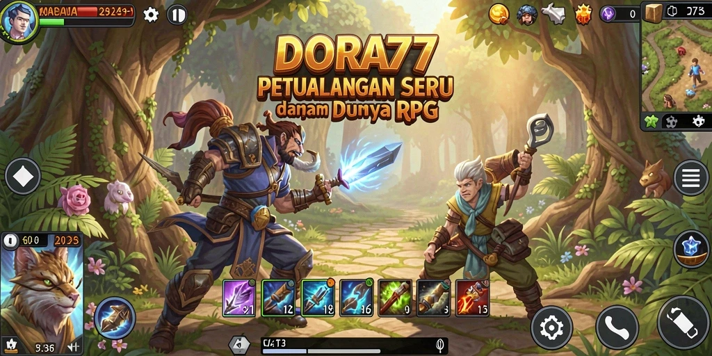Gameplay RPG DORA77 yang menarik dan penuh petualangan.