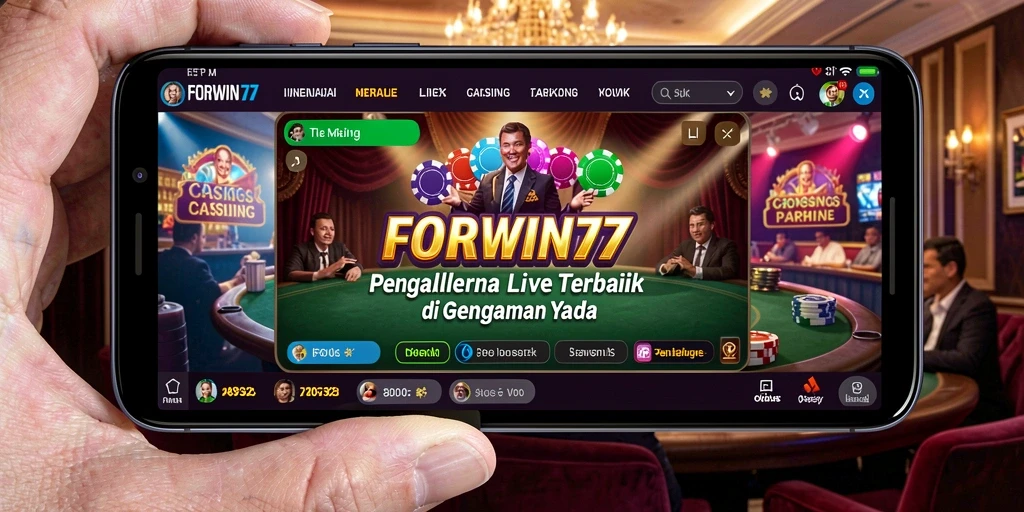 Gameplay Live Casino FORWIN77 dengan dealer langsung yang interaktif.
