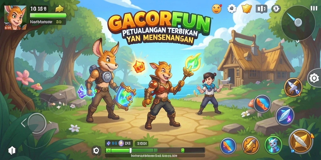 Tampilan gameplay GACORFUN yang memukau dengan dunia terbuka yang luas.