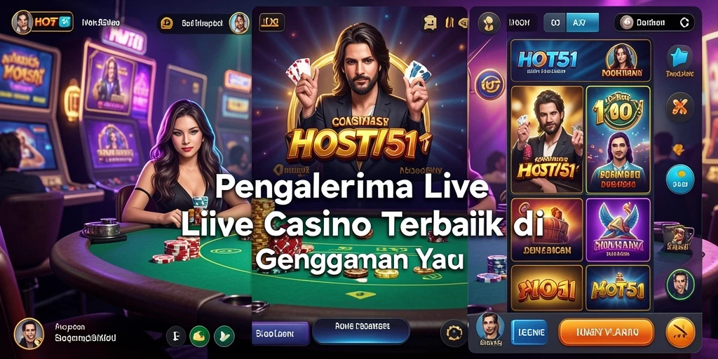 Tampilan menarik dari gameplay Live Casino HOT51 dengan dealer langsung.