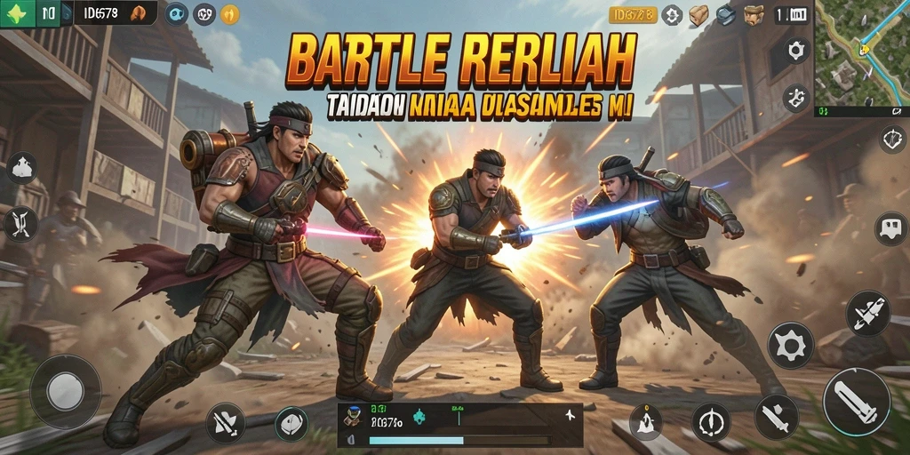 Gameplay ID678 yang intens dengan aksi Battle Royale yang mendebarkan.