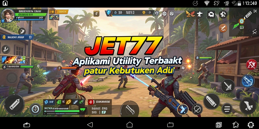 Antarmuka JET77 yang sederhana dan fungsional.