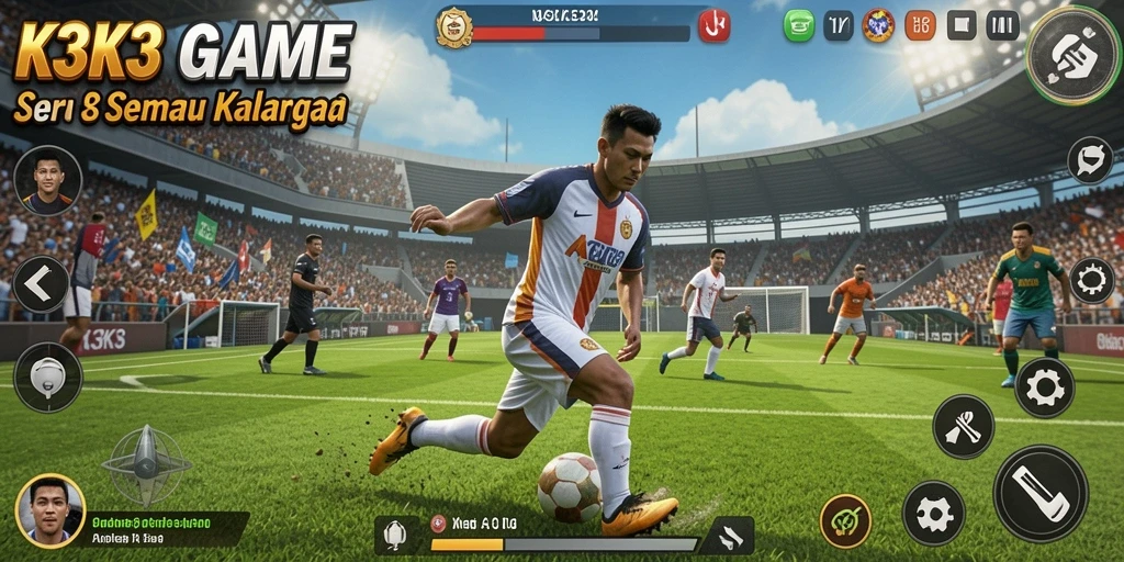 Screenshot K3K3 menampilkan aksi seru dalam olahraga kompetitif.