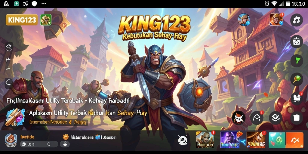 Tampilan utama KING123 dengan fitur pengingat yang praktis.