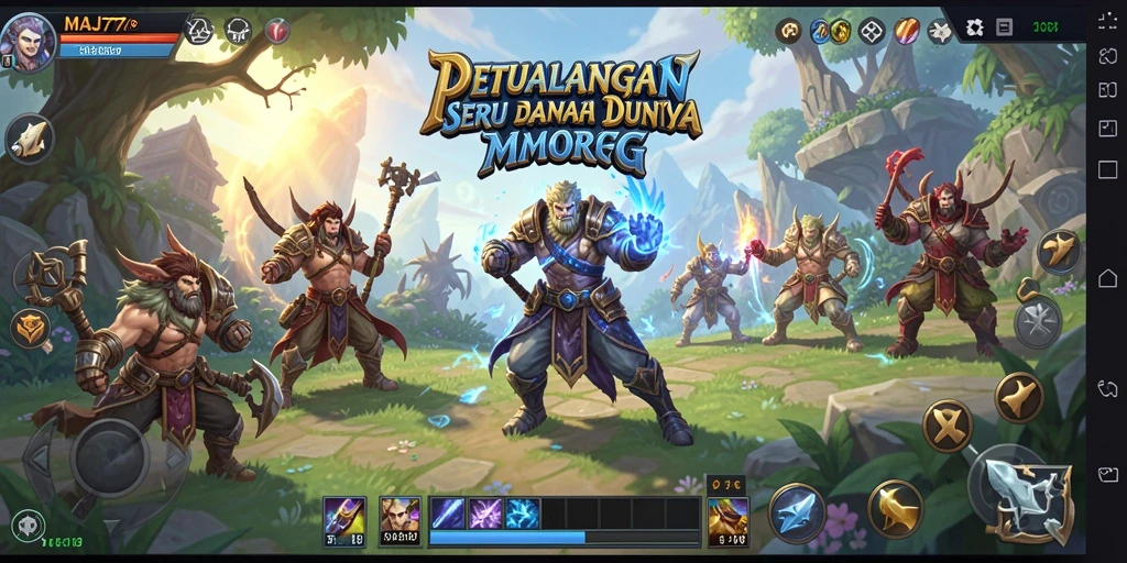 Tampilan gameplay seru dalam MAJ777 dengan dunia yang luas.
