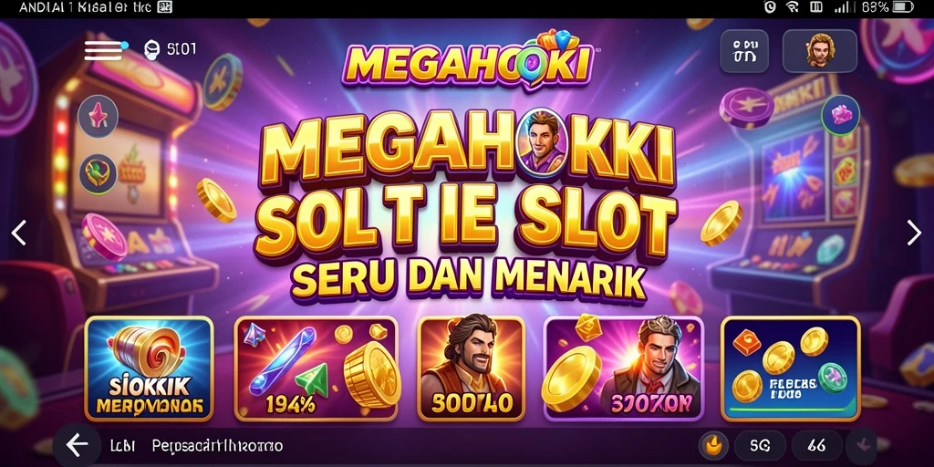 Tampilan gameplay MEGAHOKI yang seru dan dinamis.
