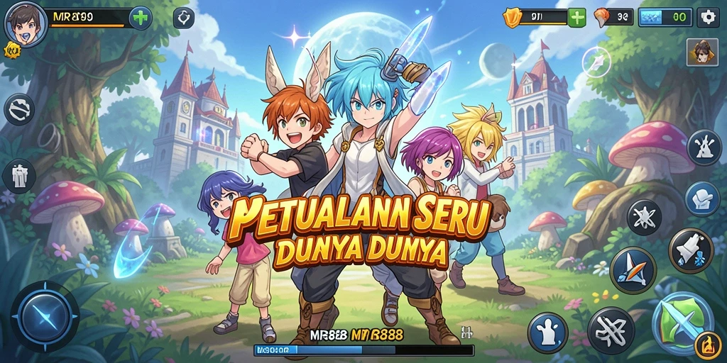 Tampilan menarik dari gameplay <strong>MR888</strong> dengan karakter anime ikonik.