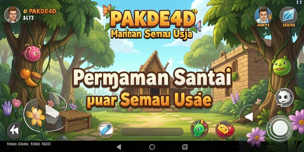 Tampilan gameplay PAKDE4D yang ceria dan menghibur.