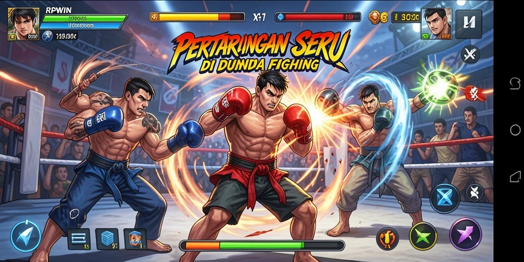 Gameplay RPWIN menampilkan pertarungan yang intens dan mendebarkan.