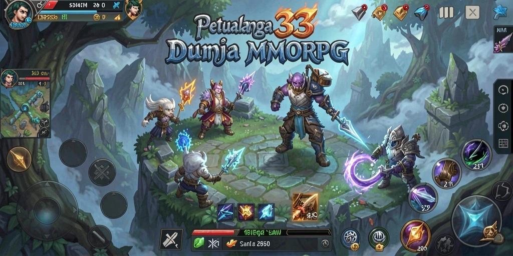 Tampilan gameplay menarik di dunia MMORPG penuh petualangan.