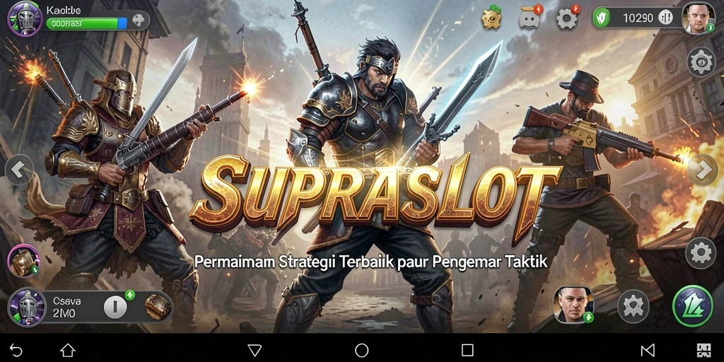 Tampilan gameplay SUPRASLOT yang menegangkan dan strategis.