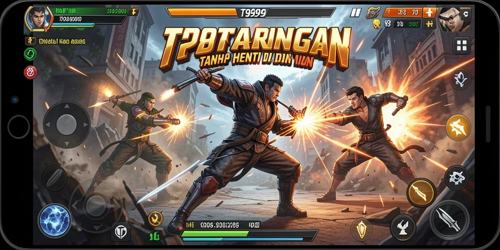 Tampilan mendebarkan dari pertempuran intens di T9999.