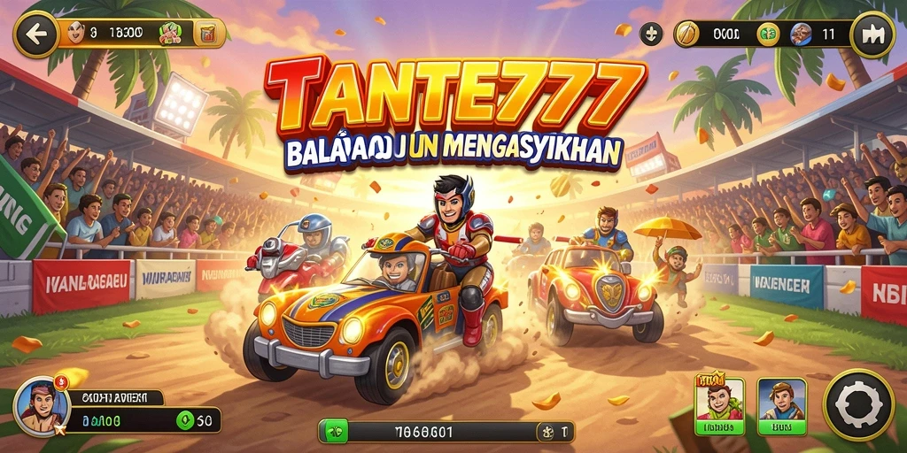 Tampilan gameplay balap yang seru di TANTE777.