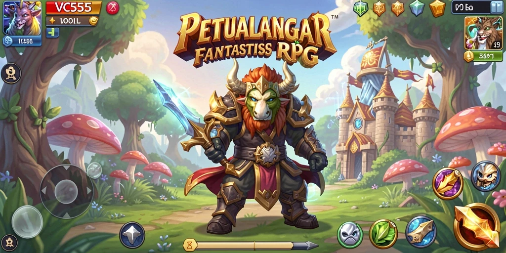 Tampilan gameplay VC55 yang dinamis dan menantang dalam genre RPG.