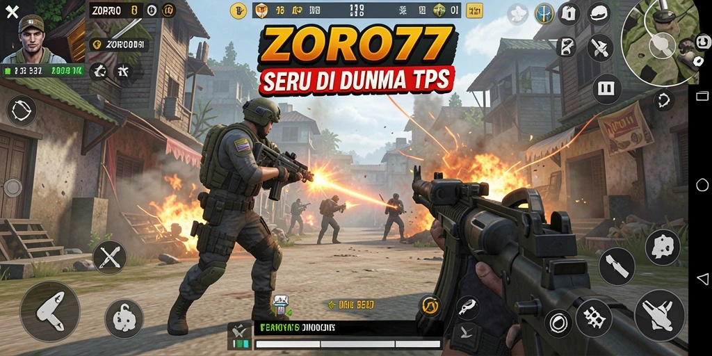 Tampilan permainan <strong>ZORO77</strong> yang intens dan mendebarkan.